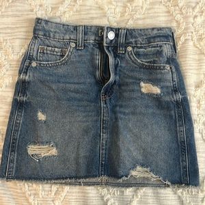 GAP distressed denim  skirt, size 7